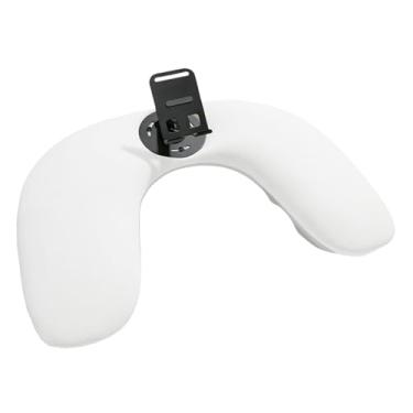 Imagem de Ysyqkn Apoio de Braço em Formato de U, Feito de PU Antiderrapante, com Suporte para Celular, Acessório Profissional de Manicure para Mesa E Salão, Branco