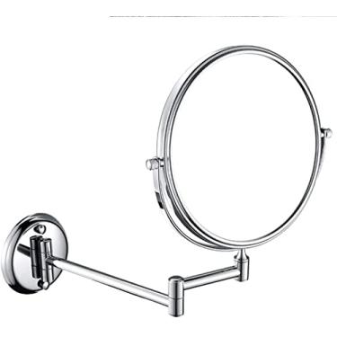 Imagem de Espelho de maquiagem, espelho de banheiro com ampliação de 10 x dupla face, espelho de banheiro dobrável