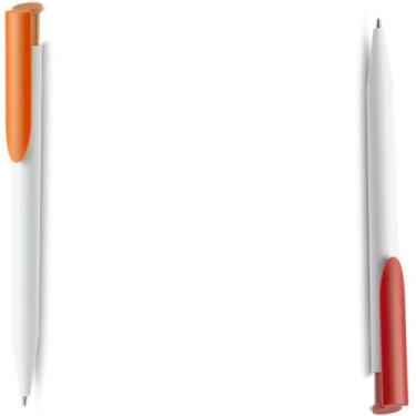 Imagem de Caneta Esferográfica Retrátil com Touch Screen, Azul, Plástico, Ponta Fina 0.7mm, Grip Emborrachado, Design Moderno, Escrita em Papel, 14.5cm (Laranja e Vermelho 2)