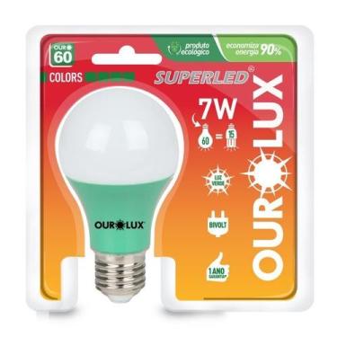 Imagem de Lâmpada de led superled 7W bivolt verde - Ourolux