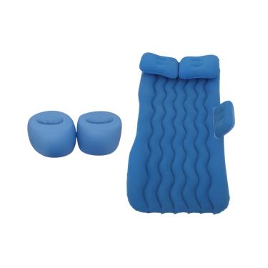 Imagem de Cama Inflável Colchão Carro Veicular Viagem Azul Resistente