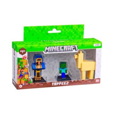 Imagem de Boneco Sortido Minecraft Pack 3 Série 2 Multikids - BR2554 BR2554