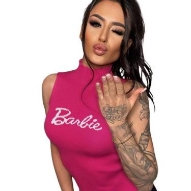 Imagem de Camiseta Barbie Regata Baby Look Gola Alta Core Tendencia Tiktok Filme