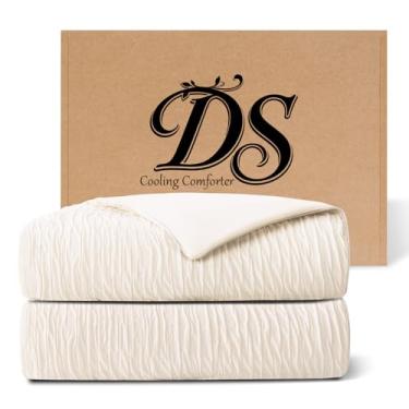 Imagem de D DS CURTAIN Cobertor de edredom refrescante solteiro GG – Conjunto de cama quente e refrescante, tecido de toque frio que absorve o calor corporal, refrescante e quente, conjunto de cama para suores