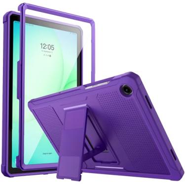 Imagem de MoKo Capa compatível com Galaxy Tab A9 Plus 28 cm 2023 (SM-X210/X216/X218), à prova de choque, capa traseira robusta com suporte integrado, compatível com Galaxy Tab A9+ 27.9 cm 2023, roxo escuro