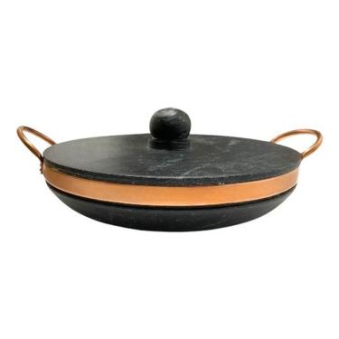 Imagem de Frigideira Paella De Pedra Sabão 28 Cm Com Tampa