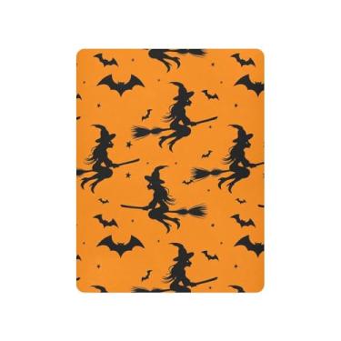 Imagem de JUZIHAI Lençol de berço de Halloween Witches para meninos e meninas, macio, elástico, respirável, para berço padrão e cama infantil, 99 x 68 cm
