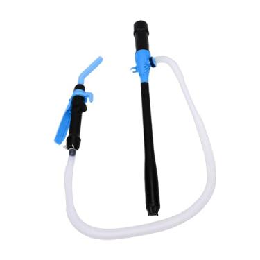 Imagem de Asixxsix Bomba Siphon alimentada por bateria, 2.2 GPM taxa de fluxo ajustável bomba de transferência portátil de controle com filtro para gasolina combustível água (Azul)