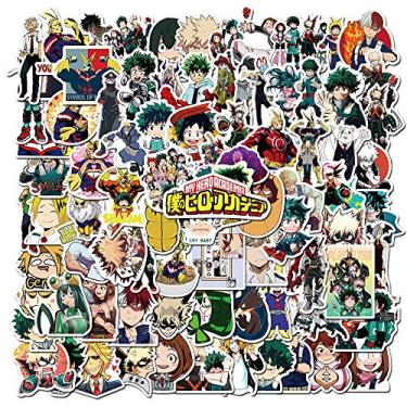 Imagem de JSYAVG 100pcs Cool My Hero Academia Stickers for Girls Kids Teens Adult,Waterproof Vinyl My Hero Academia Decal for Water Bottle Skateboard Guitar Travel Case Bike Laptop Car Bumper Luggage Phone