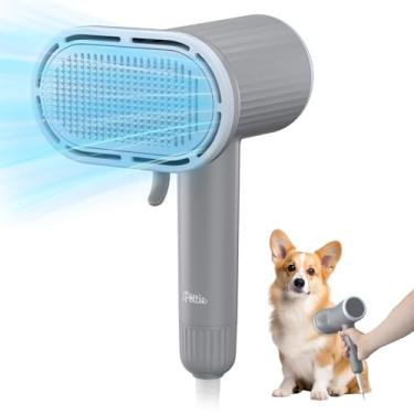 Imagem de iPettie Breeze B540S Secador de cabelo para cães com escova cortadora, ferramenta de secagem e escovação 2 em 1, temperatura e velocidade ajustáveis, portátil, proteção contra superaquecimento