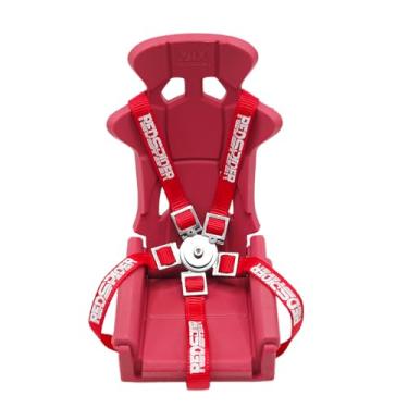 Imagem de Chanjorlin 1/10 RC Car Simulation Hard Plastic Seat and Safety Belt Set RC Truck Nylon Seat Belt Decoration Accessories for 1:10 Buggy Car Traxxas TRX4 Axial SCX10 II RC4WD D90 Tamiya (Red)