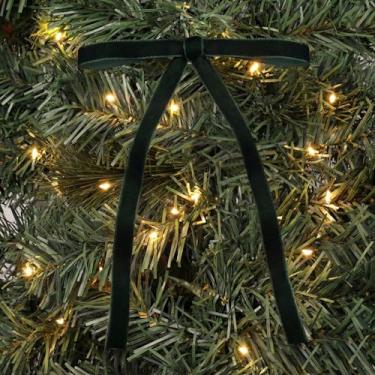 Imagem de RICHMYC 24 peças de laços de veludo de Natal para árvore, enfeites de árvore de Natal verde, laços de fita vintage para embrulhar guirlanda, guirlanda, saco de guloseimas, sacos de doces, artesanato