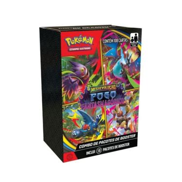Imagem de Pokemon Combo De Booster Fogo Fantasmagorico Cartas - Copag