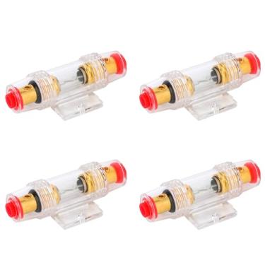 Imagem de 4pcs Suporte Fusível AGU 100A com Fusíveis AGU 100 Amp, Blocos Caixa Fusíveis em Linha para Áudio Automóvel Estéreo Alarme Amplificador Compressores Proteção Elétrica