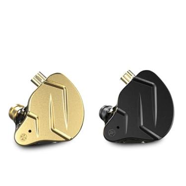 Imagem de EBTOOLS Fones de Ouvido Intra-auriculares Com Fio, Design de Gancho de Orelha de 3,5 Mm, Uso Confortável a Longo Prazo, Driver Híbrido 1BA + 1DD Com Graves Fortes e Agudos de Alta (GOLD)