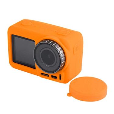 Imagem de GLOGLOW Capa de Câmera para Osmo Action, Capa de Silicone Macio para Osmo Action, de Silicone Macio Com Estojo de Lente, à Prova d'água e Resistente a Arranhões, Várias Cores (Laranja)