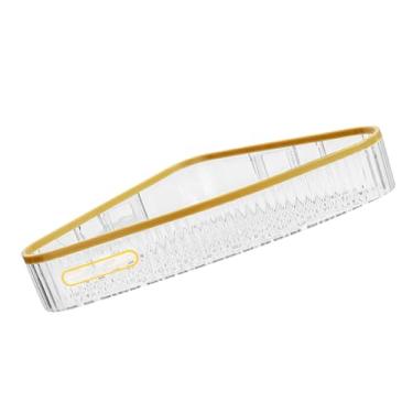 Imagem de Fafeicy Rack de Armazenamento Compacto Montado na Parede, Prateleira de Plástico Sem Perfuração, Economia de Espaço para Organização de Banheiro e Uso Versátil (Triângulo - Transparente)