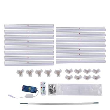 Imagem de Fabater Luz Led Hexagonal Rgb, Efeitos de Iluminação Vibrantes, Controle Remoto para Sala de Jogos, Quarto, Ip54, Material de Liga de Alumínio à Prova de Chuva