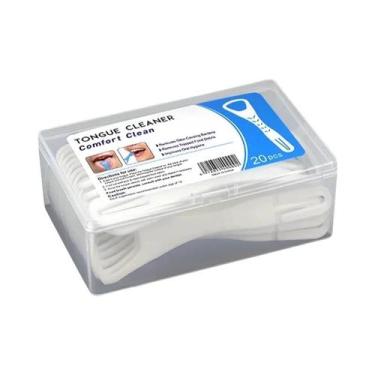 Imagem de Raspador De Língua Dobrável De Dupla Face Com Palito 20pcs Ferramentas