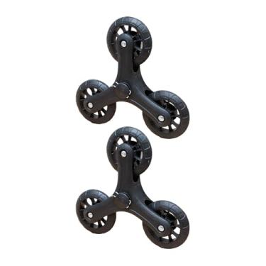 Imagem de KiBcsLic 2 Rodas de Substituição para Carrinho de Compras com Rodas para Subir Escadas - Rodízios Versáteis E com Rolamento Suave - Acessórios para Carrinho de, Preto, 23x20,5cm