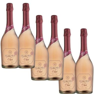 Imagem de Kit 6 Espumante Aurora Moscatel Rosé 750ml - Serra Gaúcha