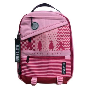 Imagem de Mochila De Costas Escolar Juvenil Demon Slayer Rosa - Clio-Feminino