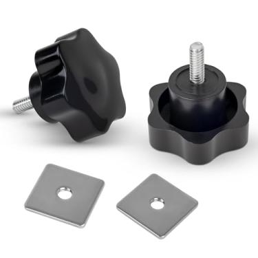 Imagem de 901022 Puxador de suporte de toldo RV com 2 peças de arruelas quadradas, puxadores de bloqueio de viga de toldo compatíveis com câmeras Dometic A&E Cam por/RV/Motorhome peças de suporte de toldo