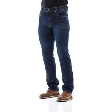 Imagem de Calça Jeans Masculina Arauto Confort Frades, Azul escuro, 40