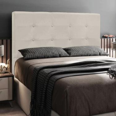 Imagem de Cabeceira Cama Box Casal 140cm Quarto Luna Linho Bege M11 - D'rossi