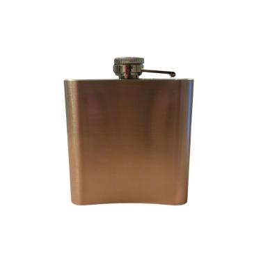 Imagem de Cantil Whiskeira De Bolso Em Aço Inox 6 Oz Porta Bebidas 180ml