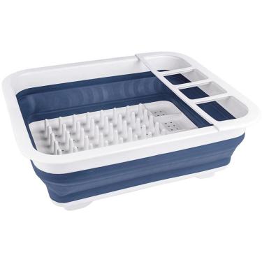 Imagem de Escorredor De Pratos Retrátil Euro Azul