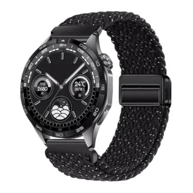 Imagem de EKSIL Pulseira respirável de nylon de 22 mm e 20 mm para Huawei Watch GT4/Pro 46 mm/GT3/GT2 2e para Samsung Watch 6/5/4/3/Gear S3 (preto estrelado, para outras 20 mm)