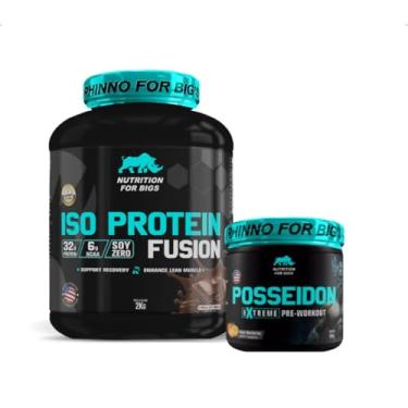 Imagem de Kit Iso Protein Fusion Cookies + Pré Treino Posseidon Nutrition For Bigs (Tangerina)