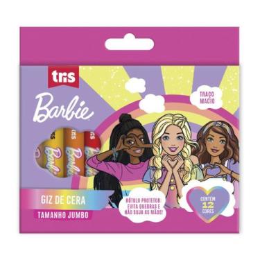 Imagem de Giz de Cera Jumbo 12 Cores Barbie - TRIS