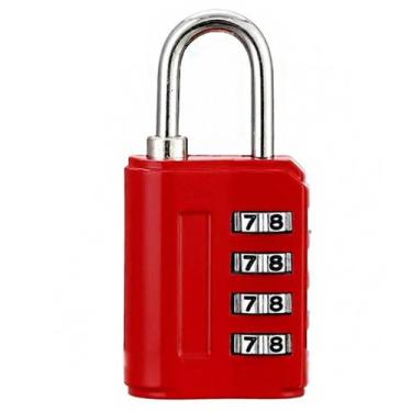 Imagem de Cadeado Proteção Colorido Combinação Senha 4 Digitos Armários Bagagens