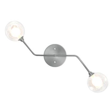 Imagem de Arandela Aro Prata Jabuticaba Globo de Vidro Harmony - MARRYLUZ