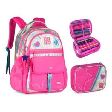 Imagem de Kit Mochila Costa Estojo Box Holográfico Rebecca Bonbon-Unissex