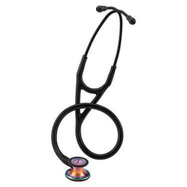 Imagem de Estetoscópio Littmann Cardiology IV Preto com Rainbow 6165