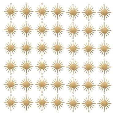 Imagem de 50 Unidades Pingente De Flor De Sol Encantos De Contas De Sol Presilha De Cabelo Conector De Miçangas Para Brincos Enfeite De Margarida Link Bastão De Cabelo Volta Liga