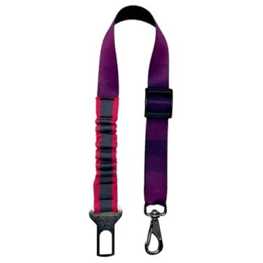 Imagem de Cinto De Segurança Pet Com Amortecedor Universal Para Cachorros Compatível Com Todos Os Carros(Lilás)