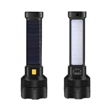 Imagem de Lanterna LED Solar Recarregável USB Com Luz Lateral COB Para Acampamen