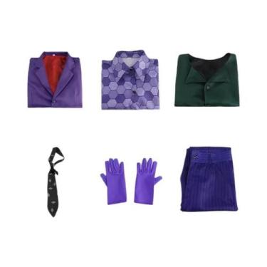 Imagem de Fantasia De Cosplay Do Coringa Para Homens, Conjunto Completo De Traje