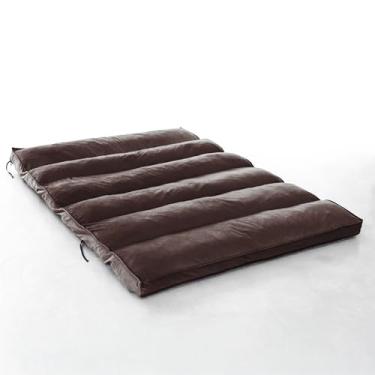 Imagem de Futon Almofada Dobrável de Espuma Solteiro 70x170x10cm – Confortável, Versátil e Fácil de Guardar – Colchonete, Almofada ou Colchão Auxiliar para Ambientes Compactos (Café)