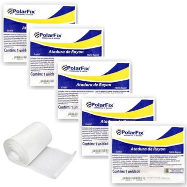 Imagem de Atadura de Rayon Estéril 7,5cm x 5m | Kit com 5 Pacotes