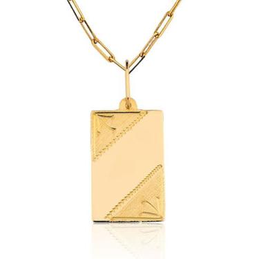 Imagem de Pingente Placa Nome Ouro 10k P17 - MAEHLER Arte Em Joias, Dourado