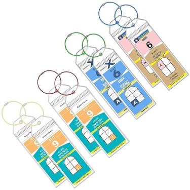 Imagem de Conjunto de 8 etiquetas de bagagem de cruzeiro com laço, perfeito para cruzeiros de celebridades, essenciais de cruzeiro à prova d'água transparente