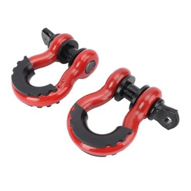 Imagem de Garosa Manilha de Anel D, Capacidade de Aço Carbono Resistente de 8800LBS Com Acabamento Galvanizado e Arruelas para Guincho de Cinta de Reboque para Recuperação de Veículos Fora de