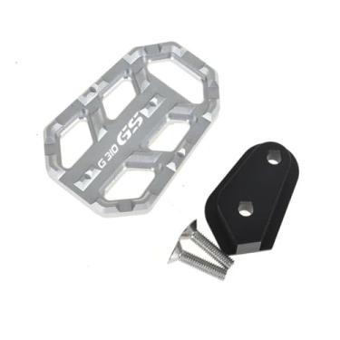 Imagem de Anti-derrapante Alavanca de freio pé traseiro peg pad ampliar extensor pedais apoio para os pés para g310gs g310 gs g 310 2017-2018(Silver)