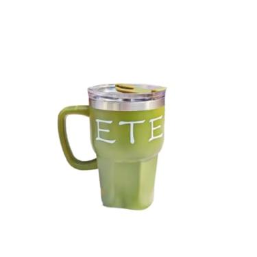 Imagem de Copo de Café Térmico Inox 600ml com Tampa e Canudo Portátil Garrafa Térmica(Xina171-VERDE)