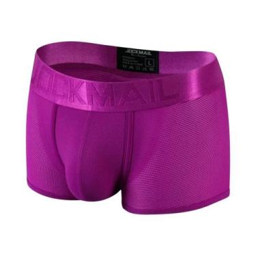 Imagem de Cuecas Boxer Masculinas Esportivas De Malha Respirável Com Cores Fluor